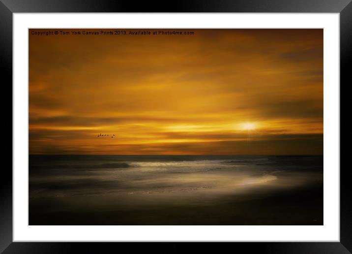 SUNSET ON THE SURF Framed Mounted Print by Tom York