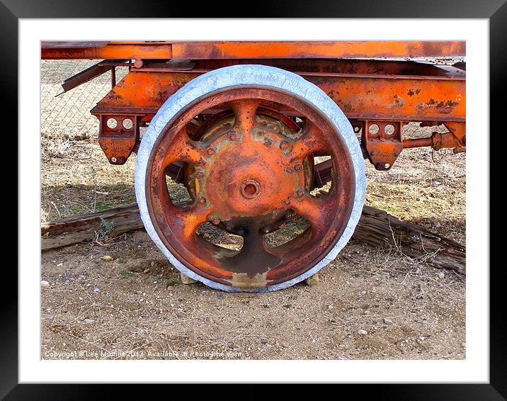 Leaky wheel bearing Framed Mounted Print by Lee Mullins