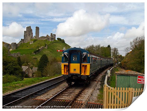 4VEP at Corfe 2 Print by Mike Streeter