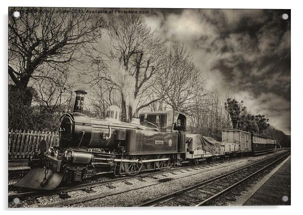 Steam Train Acrylic by Julie  Chambers