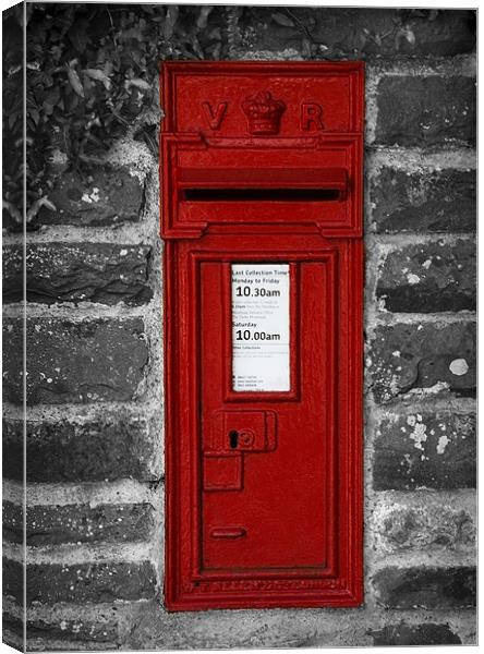 V R POST BOX Canvas Print by Anthony R Dudley (LRPS)