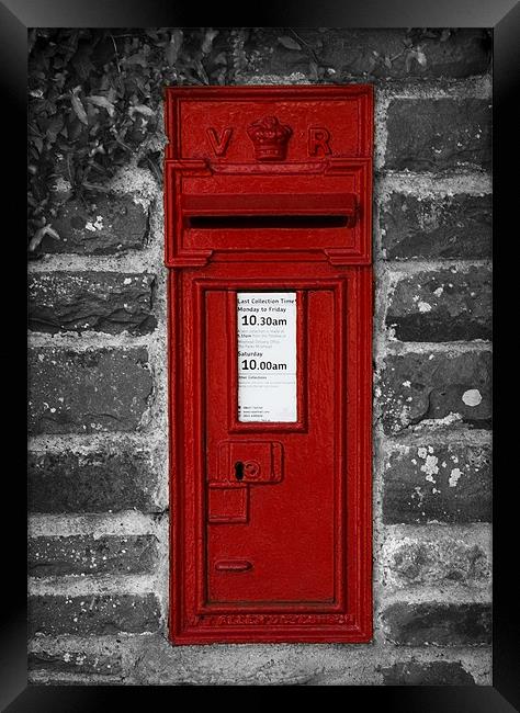 V R POST BOX Framed Print by Anthony R Dudley (LRPS)