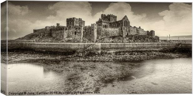 Peel Castle Canvas Print by Julie  Chambers