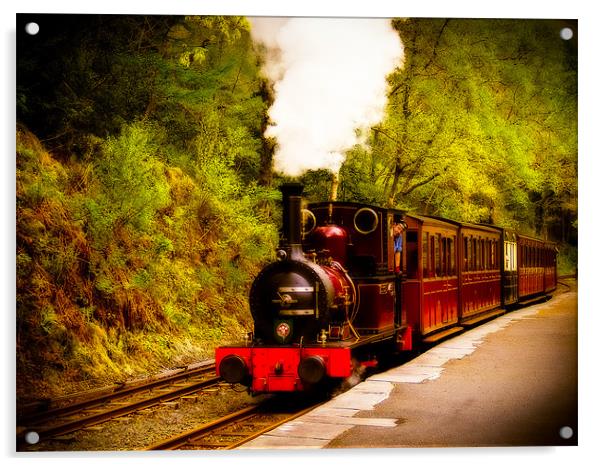 Talyllyn Railway Dolgoch, Wales, UK Acrylic by Mark Llewellyn