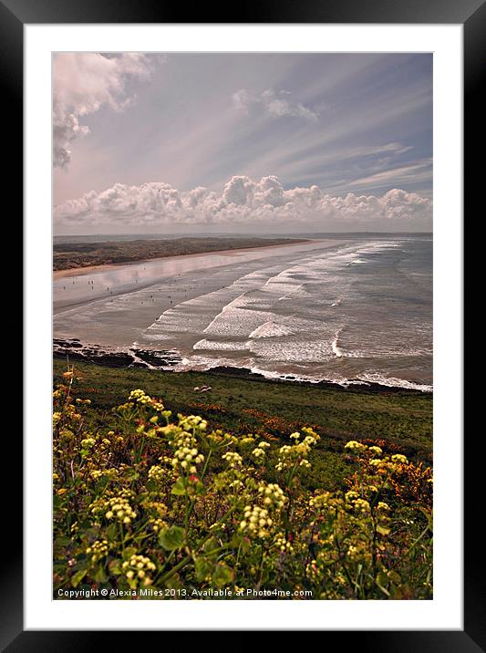 Saunton Framed Mounted Print by Alexia Miles