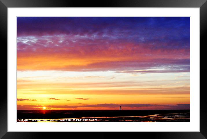 Beautiful Sunset Framed Mounted Print by John Wain