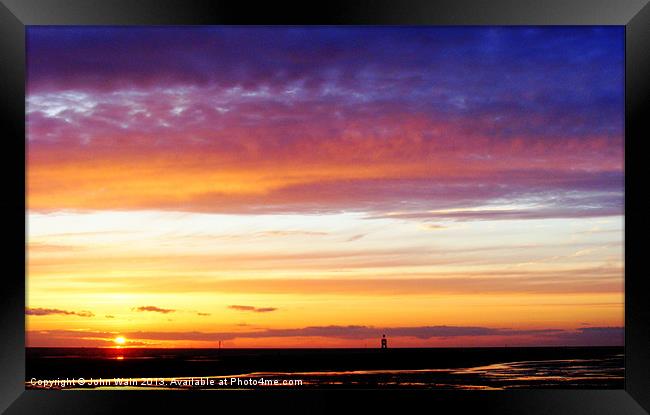 Beautiful Sunset Framed Print by John Wain