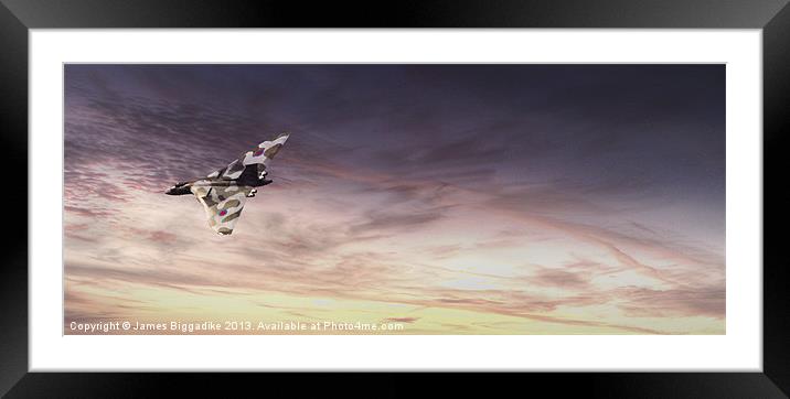 Vulcan Flight Framed Mounted Print by J Biggadike