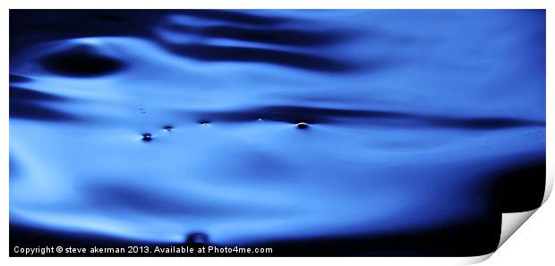 Blue water with bubbles Print by steve akerman