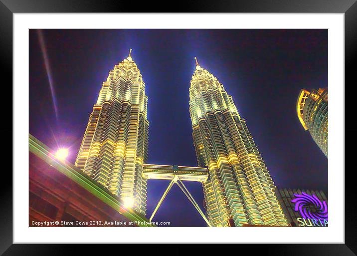 The Petronas Towers Framed Mounted Print by Steve Cowe