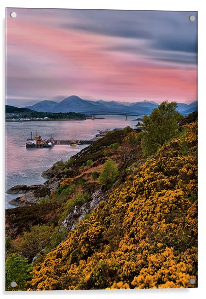 Sunset on the Isle of Skye Acrylic by Jacqi Elmslie