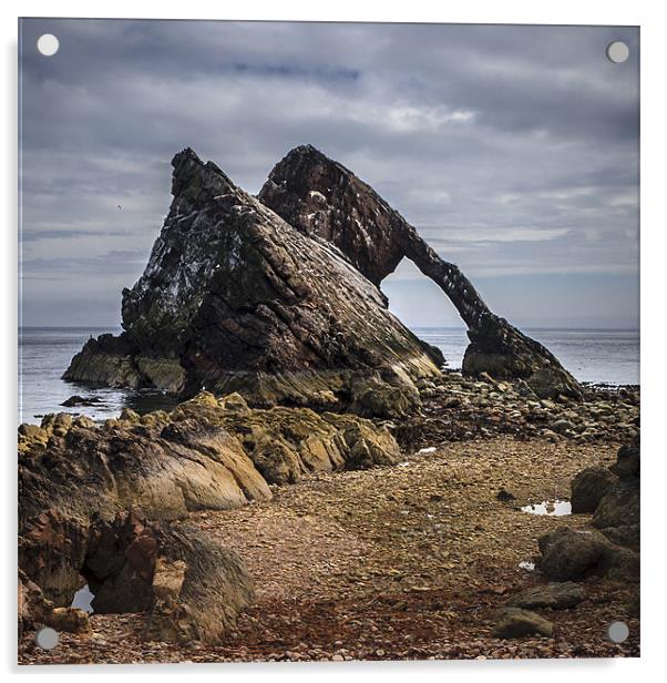 Low tide at Bow Fiddle Rock Acrylic by Douglas McMann