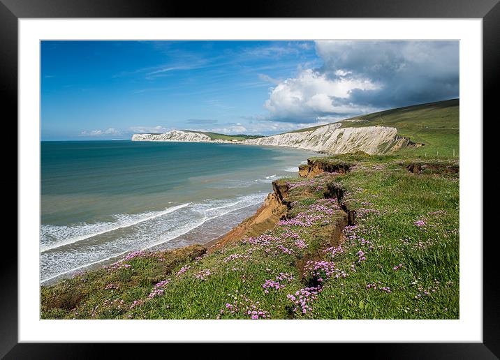 Compton Bay Cliff Framed Mounted Print by Barry Maytum