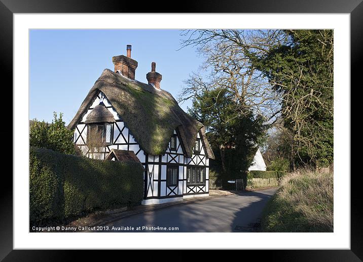 English Thatched Cottage Framed Mounted Print by Danny Callcut