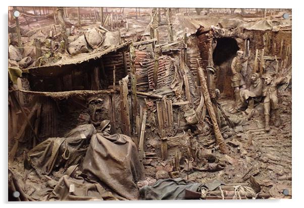 Trenches in France during the 1914-1918 war. Acrylic by Maria Tzamtzi Photography