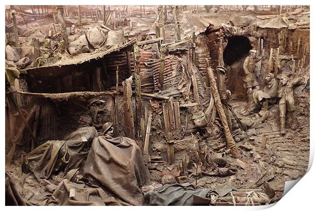 Trenches in France during the 1914-1918 war. Print by Maria Tzamtzi Photography