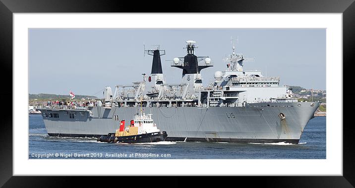 Flagship HMS Bulwark Framed Mounted Print by Nigel Barrett Canvas