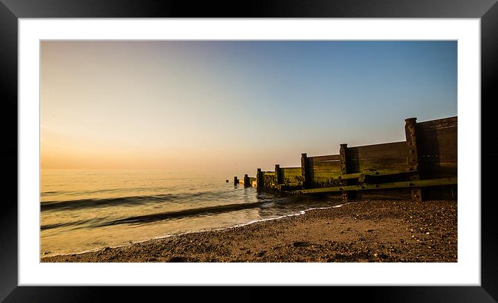 Liquid Gold - Whistable Beach  Framed Mounted Print by Ian Hufton