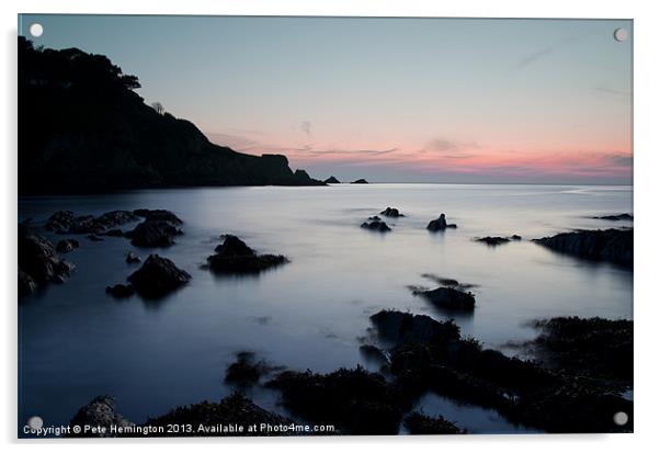 Lee Bay sunset Acrylic by Pete Hemington