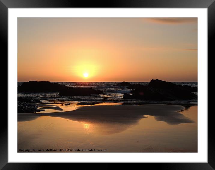 Sunset Moments Framed Mounted Print by Laura McGlinn Photog