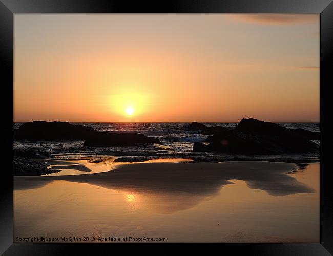 Sunset Moments Framed Print by Laura McGlinn Photog