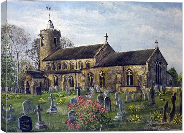 Long Stratton Church Canvas Print by Darren Burroughs