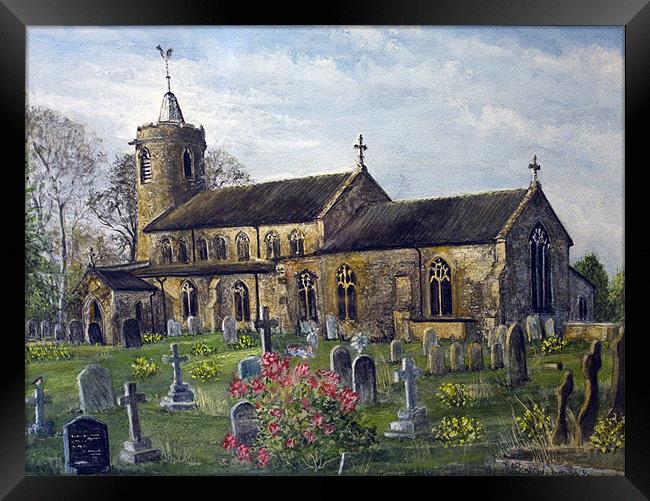 Long Stratton Church Framed Print by Darren Burroughs