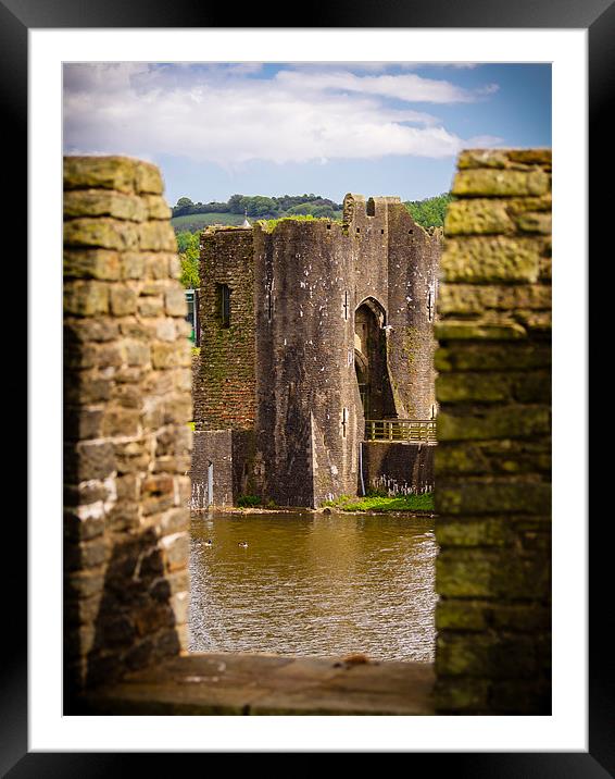 Caerphilly Castle, Wales, UK Framed Mounted Print by Mark Llewellyn