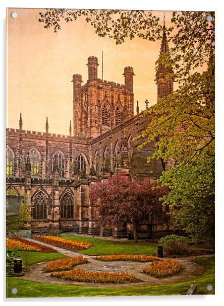 Chester Cathedral, England, UK Acrylic by Mark Llewellyn
