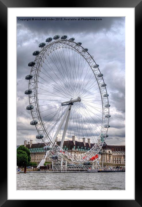 The London eye Framed Mounted Print by Thanet Photos