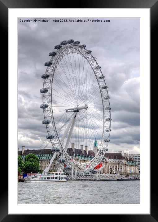 London Eye Framed Mounted Print by Thanet Photos
