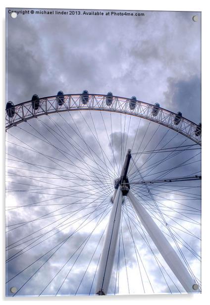 London eye section Acrylic by Thanet Photos