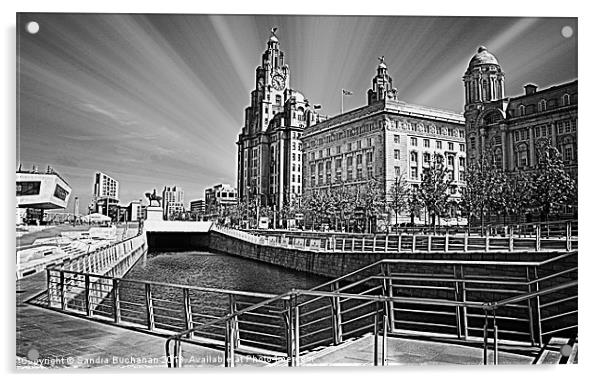 Liverpool Waterfront Acrylic by Sandra Buchanan
