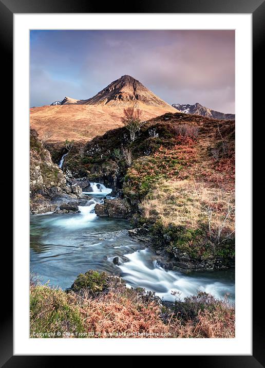 Skyes Fairy Pools Framed Mounted Print by Chris Frost