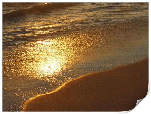 Reflections of sunset Print by Lois Eley