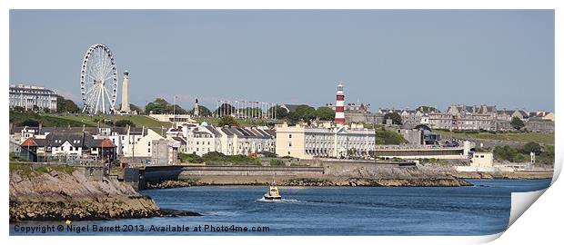 Plymouth Seafront Print by Nigel Barrett Canvas