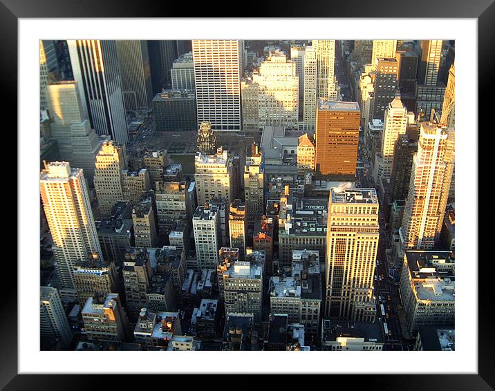 New York Sunset  Framed Mounted Print by Alan Pickersgill