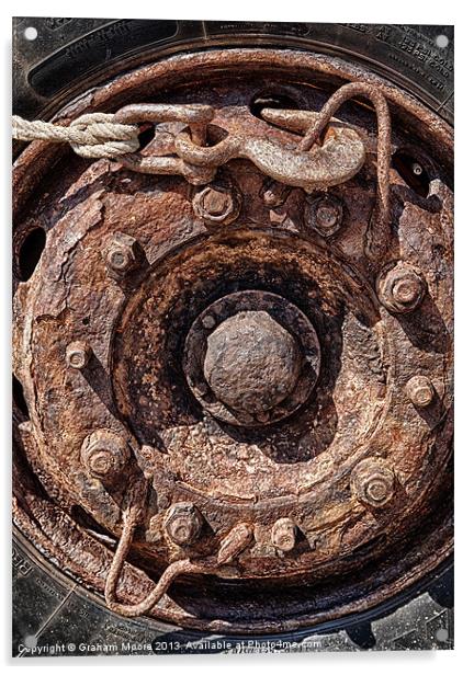 Rusty wheel Acrylic by Graham Moore