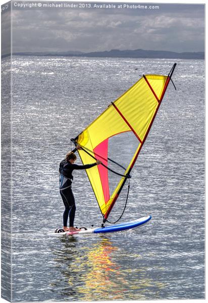 Lone windsurfer Canvas Print by Thanet Photos