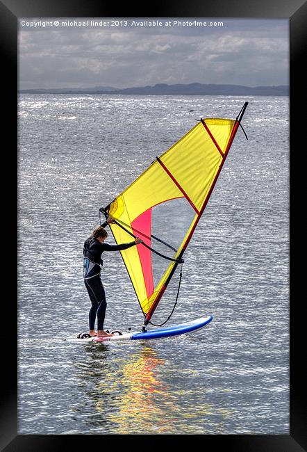 Lone windsurfer Framed Print by Thanet Photos