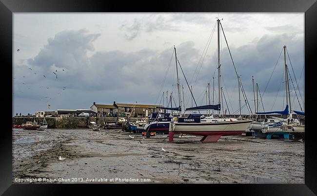 Tides Out at The Cobb Framed Print by Robin Chun