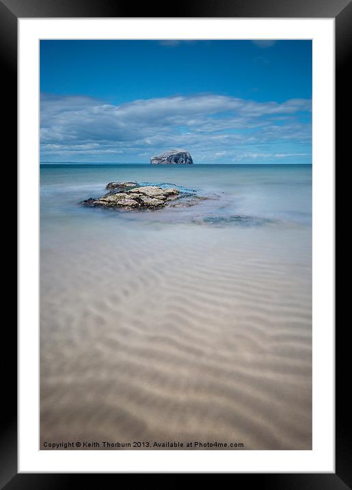 Bass Rock and Beach Framed Mounted Print by Keith Thorburn EFIAP/b