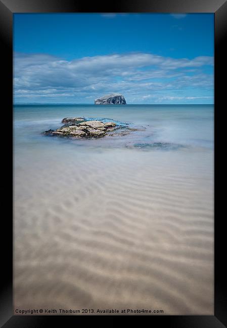 Bass Rock and Beach Framed Print by Keith Thorburn EFIAP/b