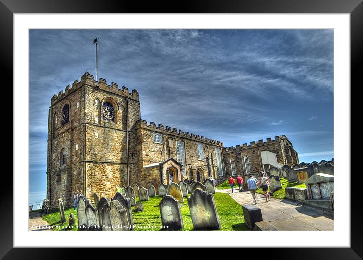 Whitby Church Abbey. Framed Mounted Print by colin potts