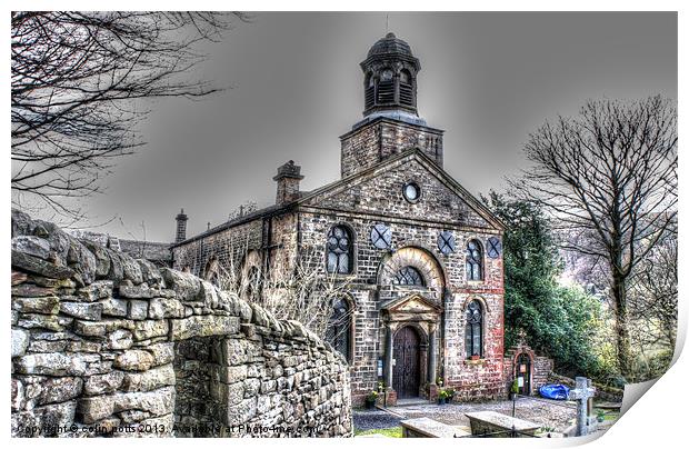 St Johns Cliviger, England Print by colin potts