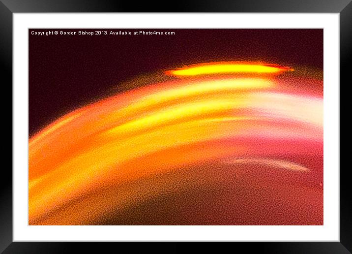 Brush strokes of light Framed Mounted Print by Gordon Bishop