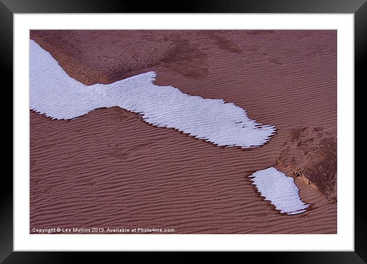 Red sand and snow Framed Mounted Print by Lee Mullins