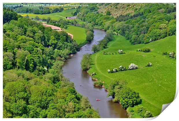 The River Wye Print by Paula J James