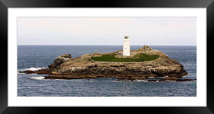 Godrevy Lighthouse Cornwall Framed Mounted Print by Marilyn PARKER
