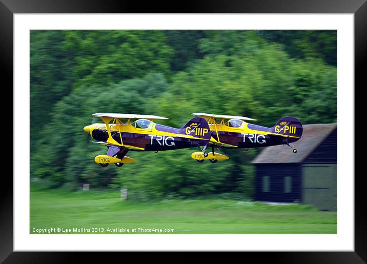 Pitts formation take-off Framed Mounted Print by Lee Mullins